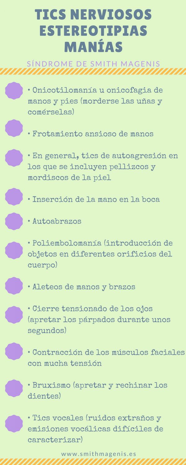 tics nerviosos en niños con Smith Magenis